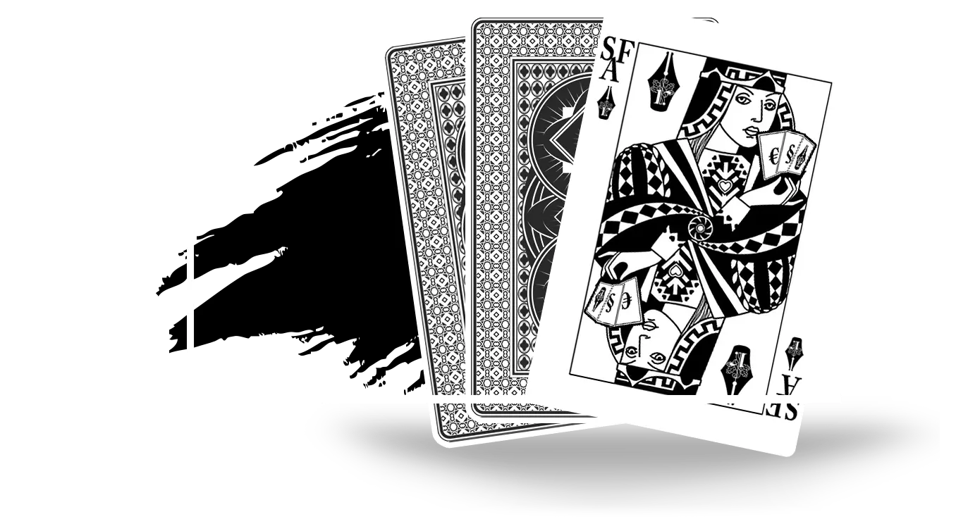 R.TAX Spielkarten-Motiv für Steuerfachangestellte mit Slogan 'Basis der Kanzlei' auf gelbem Hintergrund für Stellenangebote in Berlin